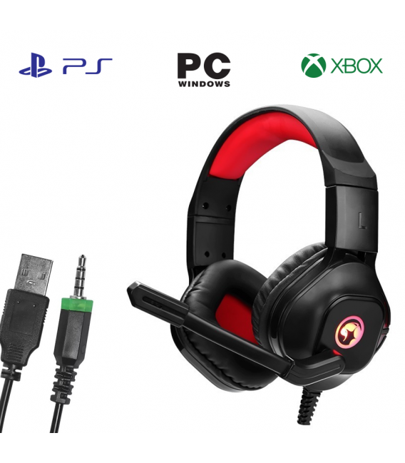 Casque Stereo Gamer MARVO HG8929 Omnidirectionnel avec Microphone compatible avec PC, PS4 et Xbox