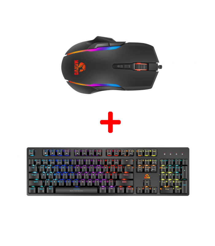 Clavier Gaming + Souris Gaming RGB Fashion Clavier Filaire